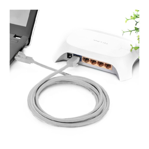 Greenconnect Патч-корд прямой 0.5m UTP кат.6, серый, 24 AWG, литой, GCR-LNC603-0.5m, ethernet high speed, RJ45, T568B