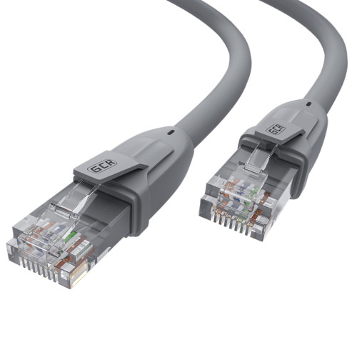 GCR Патч-корд прямой 20.0m UTP кат.6, серый, 24 AWG, ethernet high speed, RJ45, T568B, GCR-52599