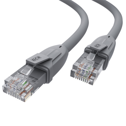 GCR Патч-корд прямой 1.0m UTP кат.6, серый, 24 AWG, ethernet high speed, RJ45, T568B, GCR-52544