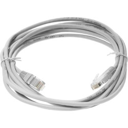 Патч-корд Lanmaster TWT-45-45-3.0-GY UTP RJ-45 вил.-вилка RJ-45 кат.5E 3м серый ПВХ (уп.:1шт)