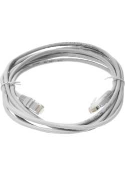 Патч-корд Lanmaster TWT-45-45-3.0-GY UTP RJ-45 вил.-вилка RJ-45 кат.5E 3м серый ПВХ (уп.:1шт)