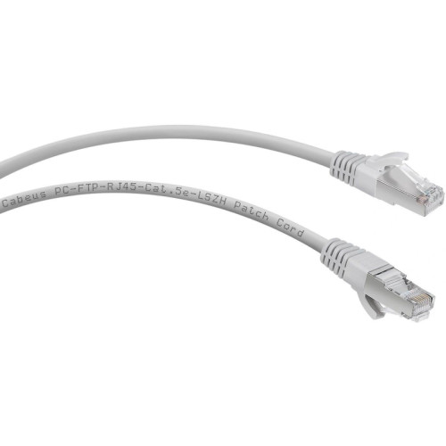 Патч-корд Cabeus PC-FTP-RJ45-CAT.5E-10M-LSZH F/UTP RJ-45 вил.-вилка RJ-45 кат.5E 10м серый LSZH