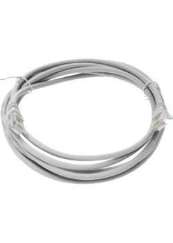Патч-корд Lanmaster LAN-PC45/U5E-3.0-GY UTP RJ-45 вил.-вилка RJ-45 кат.5E 3м серый LSZH (уп.:1шт)