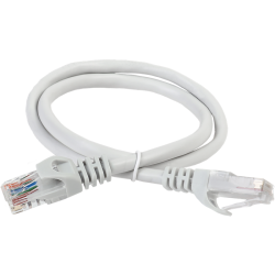 Патч-корд ITK PC01-C5EU-05M-G UTP RJ-45 вил.-вилка RJ-45 кат.5E 0.5м серый ПВХ (уп.:1шт)