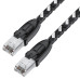 GCR Патч-корд PROF прямой 1.0m, UTP медь кат.6, STRONG черно-белый нейлон, ethernet high speed 10 Гбит/с, T568B, GCR-52776 GCR Патч-корд PROF прямой 1.0m, UTP медь кат.6, STRONG черно-белый нейлон, ethernet high speed 10 Гбит/с, T568B, GCR-52776