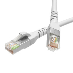 Патч/ Патч-корд экранированный CAT5E F/UTP 4х2 LSZH белый 3м