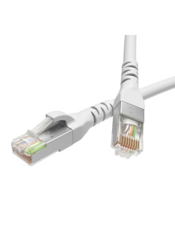 Патч/ Патч-корд экранированный CAT5E F/UTP 4х2 LSZH белый 3м