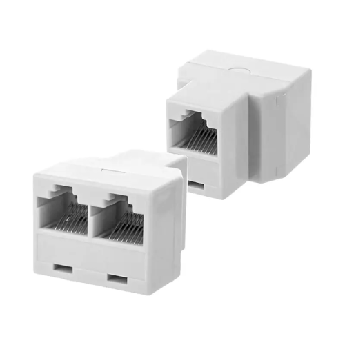 GCR Телефонный разветвитель RJ-11 6p4c, гнездо на 2 гнезда, белый, GA-RJ11-H-2