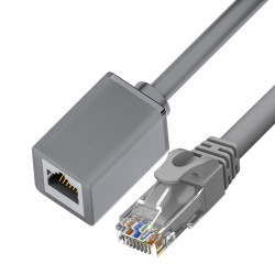 4ПХ Удлинитель патч-корда прямой 3.0m, UTP, кат.6, 24 AWG, ethernet high speed 10 Гбит/с, RJ45, T568B, 4ПХ-R90300