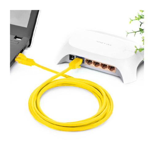 Greenconnect Патч-корд прямой 2.0m, UTP кат.5e, желтый, позолоченные контакты, 24 AWG, литой, GCR-LNC02-2.0m, ethernet high speed 1 Гбит/с, RJ45, T568B Greenconnect Патч-корд прямой 2.0m, UTP кат.5e, желтый, позолоченные контакты, 24 AWG, литой, GCR-LNC02-2.0m, ethernet high speed 1 Гбит/с, RJ45, T568B