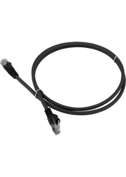 Патч-корд Lanmaster LAN-PC45/U5E-1.5-BK UTP RJ-45 вил.-вилка RJ-45 кат.5E 1.5м черный ПВХ