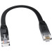 GCR Патч-корд 0.3m PROF плоский прямой кат.7 ethernet, медь, черный, RJ45, T568B, GCR-54145