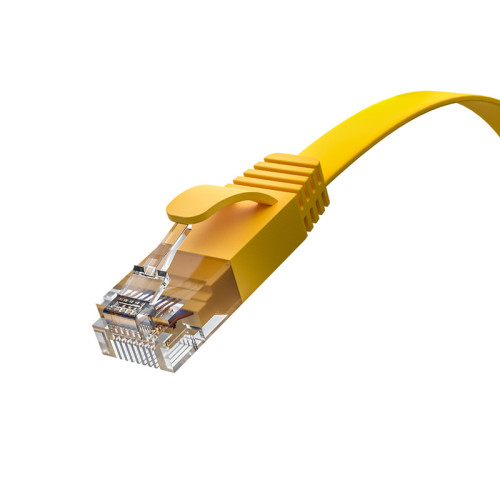 GCR Патч-корд PROF плоский прямой 2.0m, UTP медь кат.6, желтый, 30 AWG, ethernet high speed 10 Гбит/с, RJ45, T568B, GCR-52827 GCR Патч-корд PROF плоский прямой 2.0m, UTP медь кат.6, желтый, 30 AWG, ethernet high speed 10 Гбит/с, RJ45, T568B, GCR-52827