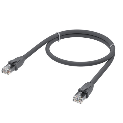 GCR Патч-корд прямой 2.0m UTP кат.6, серый, 24 AWG, ethernet high speed, RJ45, T568B, GCR-52592