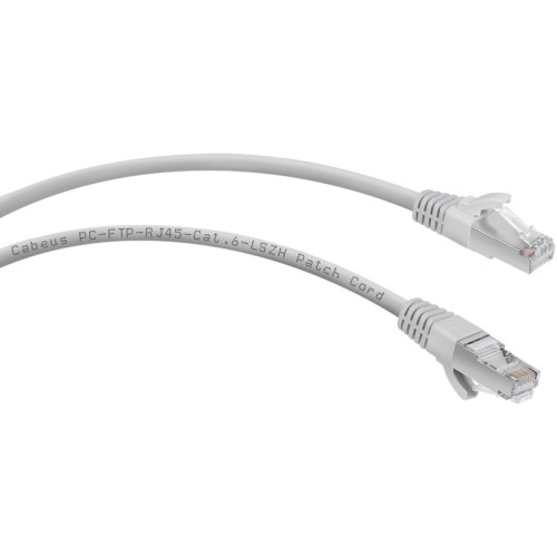 Патч-корд Cabeus PC-FTP-RJ45-CAT.6-3M-LSZH F/UTP RJ-45 вил.-вилка RJ-45 кат.6 3м серый LSZH
