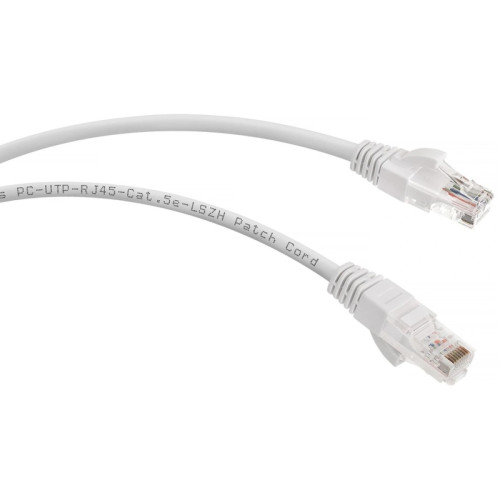 Патч-корд Cabeus PC-UTP-RJ45-CAT.5E-2M-WH-LSZH U/UTP RJ-45 вил.-вилка RJ-45 кат.5E 2м белый LSZH