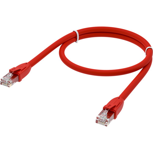 GCR Патч-корд прямой 3.0m UTP кат.6, красный, 24 AWG, ethernet high speed, RJ45, T568B, GCR-52405