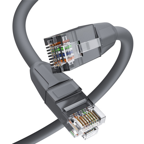 GCR Патч-корд прямой 1.0m LSZH UTP кат.6, серый, 24 AWG, литой без фиксатора, ethernet high speed, RJ45, T568B, GCR-52748