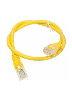 Патч-корд Lanmaster TWT-45-45-0.5-YL UTP RJ-45 вил.-вилка RJ-45 кат.5E 0.5м желтый ПВХ (уп.:1шт)