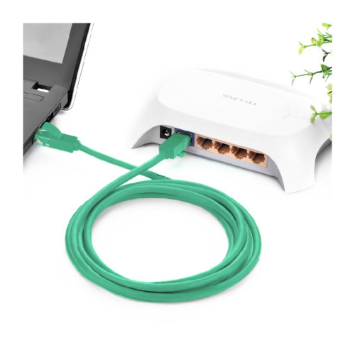 Greenconnect Патч-корд прямой 0.2m, UTP кат.5e, зеленый, позолоченные контакты, 24 AWG, литой, GCR-LNC05-0.2m, ethernet high speed 1 Гбит/с, RJ45, T568B