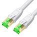 GCR Патч-корд PROF кат.8 ethernet  10.0m SF/FTP, RJ45, медь, 40 Гбит/с, 26 AWG, белый, литой, экранированные коннекторы 24K GOLD, T568B, GCR-55903