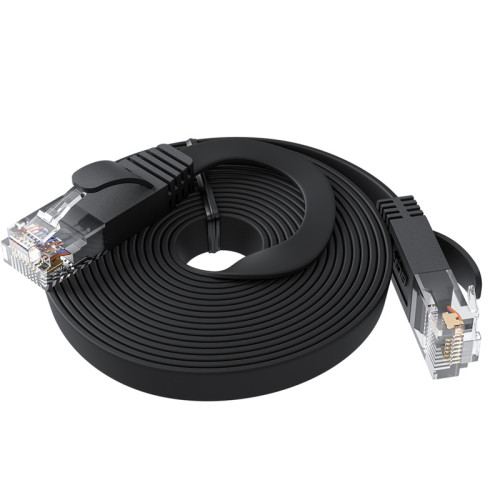 GCR Патч-корд PROF плоский прямой 1.5m, UTP медь кат.6, черный, 30 AWG, ethernet high speed 10 Гбит/с, RJ45, T568B, GCR-53056 GCR Патч-корд PROF плоский прямой 1.5m, UTP медь кат.6, черный, 30 AWG, ethernet high speed 10 Гбит/с, RJ45, T568B, GCR-53056