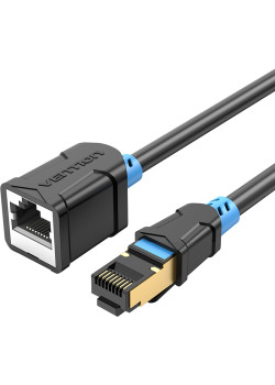 Патч-корд удлинитель Vention прямой SSTP cat.6, RJ45 - 3м. Черный