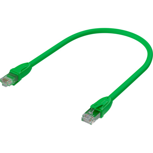 GCR Патч-корд прямой 0.3m UTP кат.6, зеленый, 24 AWG, ethernet high speed, RJ45, T568B, GCR-52382