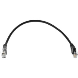Патч-корд Lanmaster TWT-45-45-0.3-BK UTP RJ-45 вил.-вилка RJ-45 кат.5E 0.3м черный ПВХ (уп.:1шт)