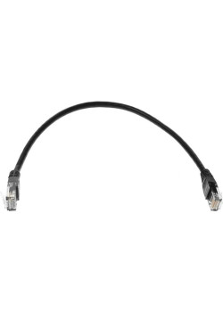 Патч-корд Lanmaster TWT-45-45-0.3-BK UTP RJ-45 вил.-вилка RJ-45 кат.5E 0.3м черный ПВХ (уп.:1шт)