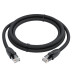 GCR Патч-корд прямой 15.0m UTP кат.6, черный, 24 AWG, ethernet high speed, RJ45, T568B, GCR-52537