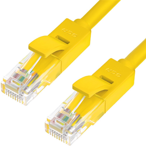 Greenconnect Патч-корд прямой 3.0m UTP кат.6, желтый, 24 AWG, литой, GCR-LNC602-3.0m, ethernet high speed, RJ45, T568B