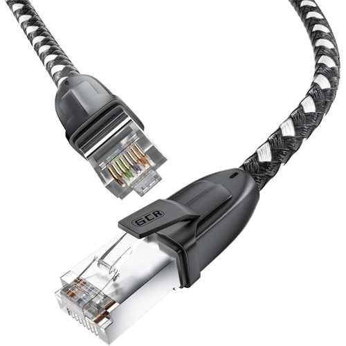 GCR Патч-корд PROF прямой 5.0m, UTP медь кат.6, STRONG черно-белый нейлон, ethernet high speed 10 Гбит/с, T568B, GCR-52779 GCR Патч-корд PROF прямой 5.0m, UTP медь кат.6, STRONG черно-белый нейлон, ethernet high speed 10 Гбит/с, T568B, GCR-52779