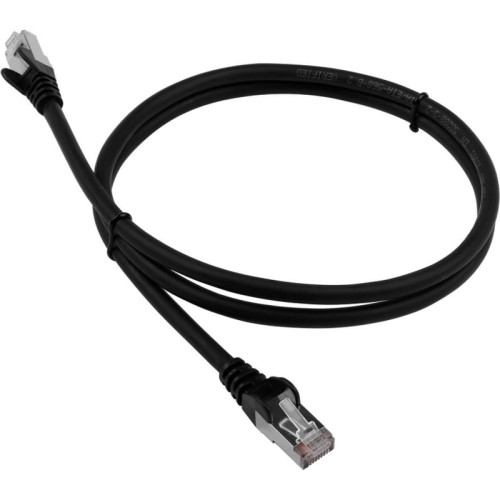 Патч-корд Lanmaster LAN-PC45/S6-0.5-BK FTP вилка RJ-45-вилка RJ-45 кат.6 0.5м чёрный LSZH (уп.:1шт)
