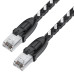 GCR Патч-корд PROF прямой 2.0m, UTP медь кат.6, STRONG черно-белый нейлон, ethernet high speed 10 Гбит/с, T568B GCR Патч-корд PROF прямой 2.0m, UTP медь кат.6, STRONG черно-белый нейлон, ethernet high speed 10 Гбит/с, T568B