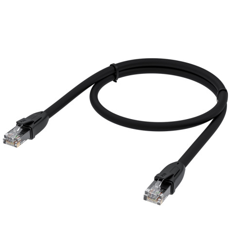 GCR Патч-корд прямой 2.5m UTP кат.6, черный, 24 AWG, ethernet high speed, RJ45, T568B, GCR-52529
