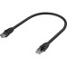 GCR Патч-корд прямой 0.2m UTP кат.6, черный, 24 AWG, ethernet high speed, RJ45, T568B, GCR-52951