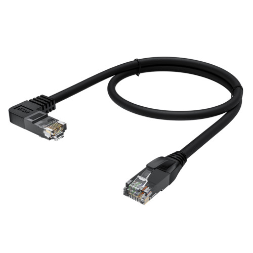 GCR Патч-корд прямой 2.0m UTP кат.5e, черный, правый угол, литой, ethernet high speed, RJ45, T568B, GCR-53145 GCR Патч-корд прямой 2.0m UTP кат.5e, черный, правый угол, литой, ethernet high speed, RJ45, T568B, GCR-53145