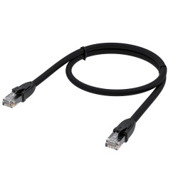 GCR Патч-корд прямой 2.0m UTP кат.6, черный, 24 AWG, ethernet high speed, RJ45, T568B, GCR-52528