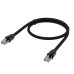 GCR Патч-корд прямой 2.0m UTP кат.6, черный, 24 AWG, ethernet high speed, RJ45, T568B, GCR-52528