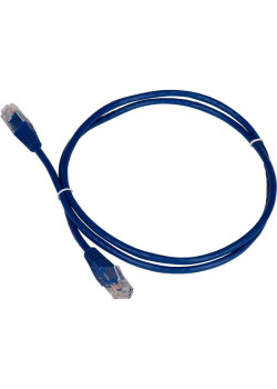 Патч-корд Lanmaster TWT-45-45-2.0-BL UTP RJ-45 вил.-вилка RJ-45 кат.5E 2м синий ПВХ (уп.:1шт)