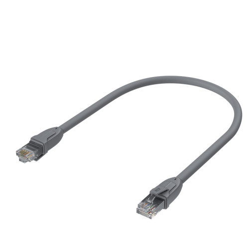 GCR Патч-корд прямой 1.0m UTP кат.6, серый, 24 AWG, ethernet high speed, RJ45, T568B, GCR-52544