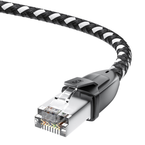 GCR Патч-корд PROF прямой 10.0m, UTP медь кат.6, STRONG черно-белый нейлон, ethernet high speed 10 Гбит/с, T568B, GCR-52780 GCR Патч-корд PROF прямой 10.0m, UTP медь кат.6, STRONG черно-белый нейлон, ethernet high speed 10 Гбит/с, T568B, GCR-52780
