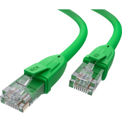 GCR Патч-корд прямой 2.0m UTP кат.6, зеленый, 24 AWG, литой, ethernet high speed, RJ45, T568B