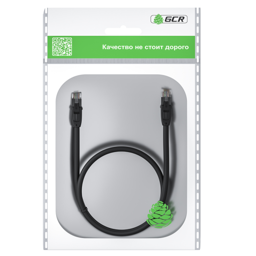 GCR Патч-корд прямой 5.0m UTP кат.6, черный, 24 AWG, ethernet high speed, RJ45, T568B, GCR-52534 GCR Патч-корд прямой 5.0m UTP кат.6, черный, 24 AWG, ethernet high speed, RJ45, T568B, GCR-52534