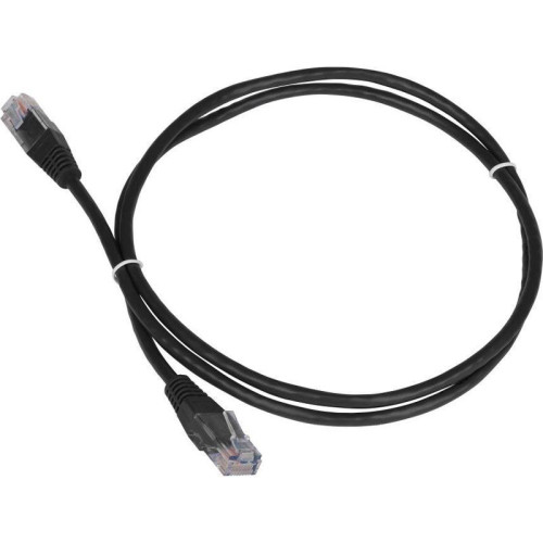 Патч-корд Lanmaster TWT-45-45-3.0-BK UTP RJ-45 вил.-вилка RJ-45 кат.5E 3м черный ПВХ (уп.:1шт)