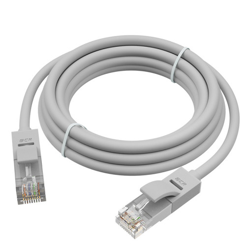 GCR Патч-корд прямой 9.0m UTP кат.5e, серый, позолоченные контакты, 24 AWG, литой, ethernet high speed 1 Гбит/с, RJ45, T568B, GCR-51513 GCR Патч-корд прямой 9.0m UTP кат.5e, серый, позолоченные контакты, 24 AWG, литой, ethernet high speed 1 Гбит/с, RJ45, T568B, GCR-51513