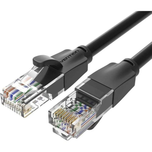 Патч-корд Vention прямой UTP cat.6, RJ45 - 10м. Черный