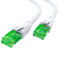 GCR Патч-корд прямой 30.0m UTP кат.6А, белый, 24 AWG, ethernet high speed, RJ45, T568B, GCR-57450
