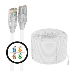 4PH Кабель LAN витая пара 300m в бухте, UTP кат.6, CCA 4*2*7/0.2(24AWG), многожильный (Stranded), белый, 4PH-R90885